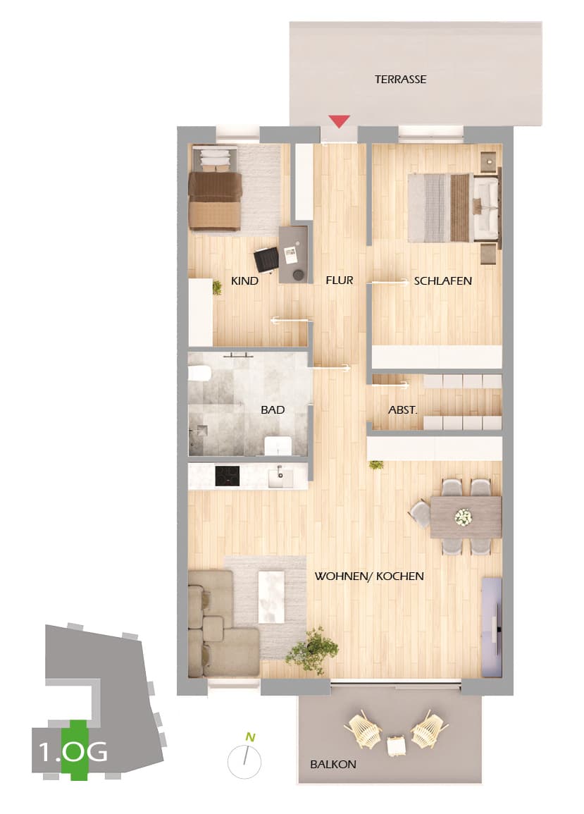 Grundriss der Wohnung 10